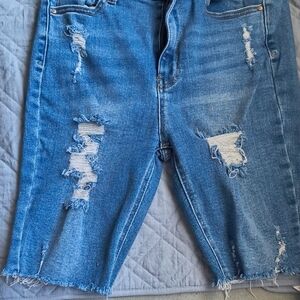 Wax Jean Light Blue Denim Shorts